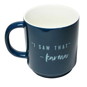 Threshold "I Saw That" Karma Mug Blue Novelty Coffee Cup